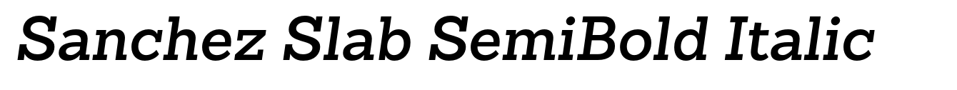 Sanchez Slab SemiBold Italic